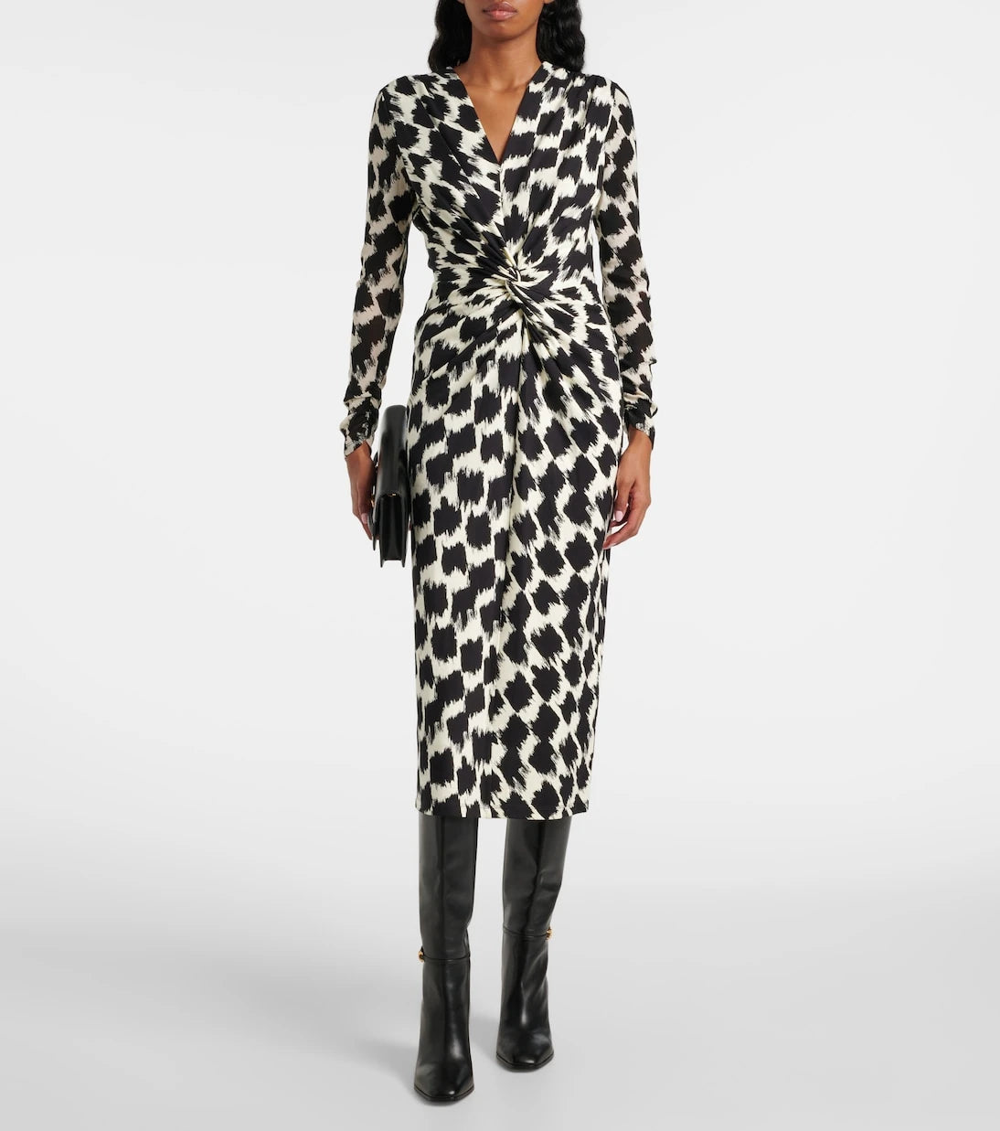 Diane von Furstenberg - Libra printed gathered midi dress