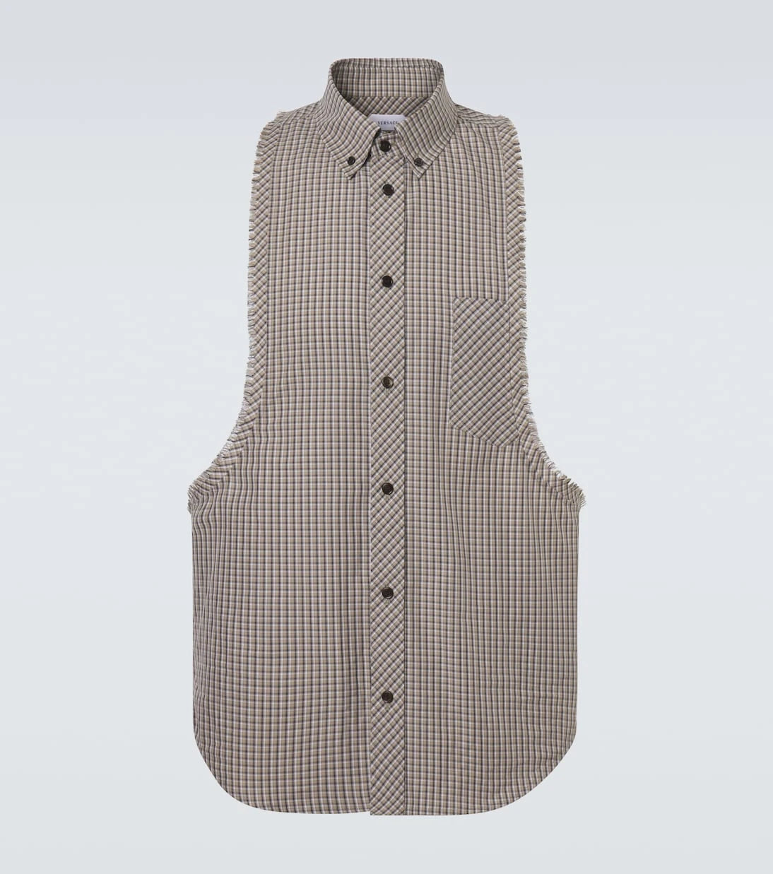 Versace - Checked cotton shirt