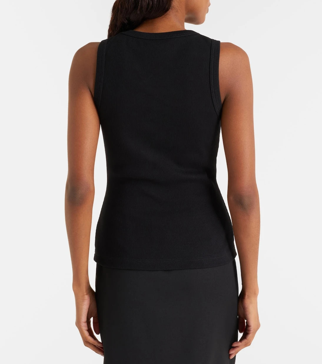 McQueen - Logo ribbed-knit tank top