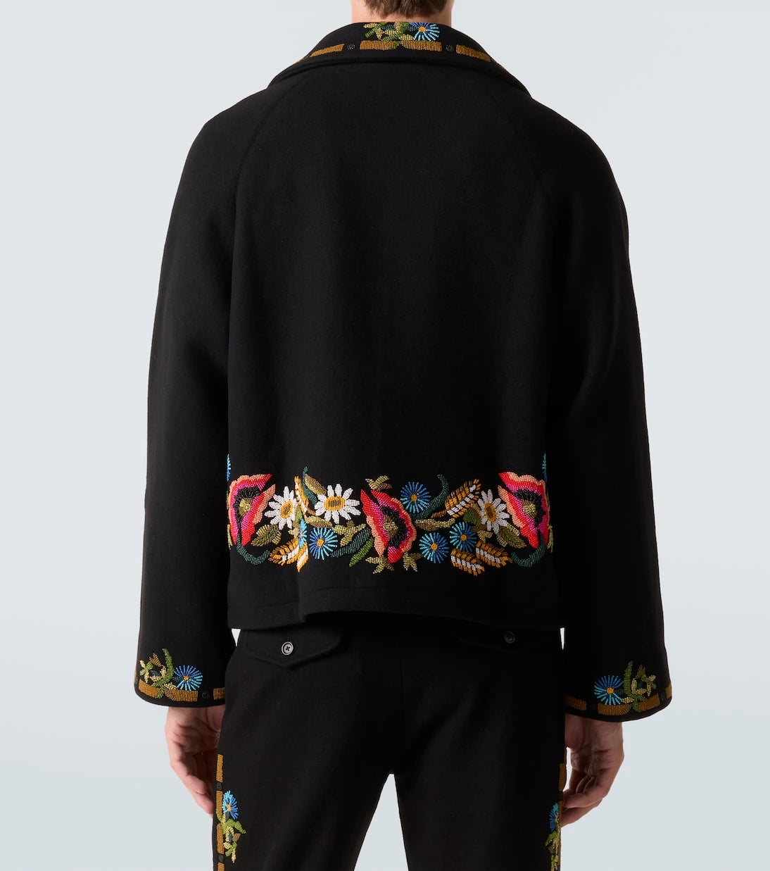 Bode - Beaded Aquitaine embellished wool jacket