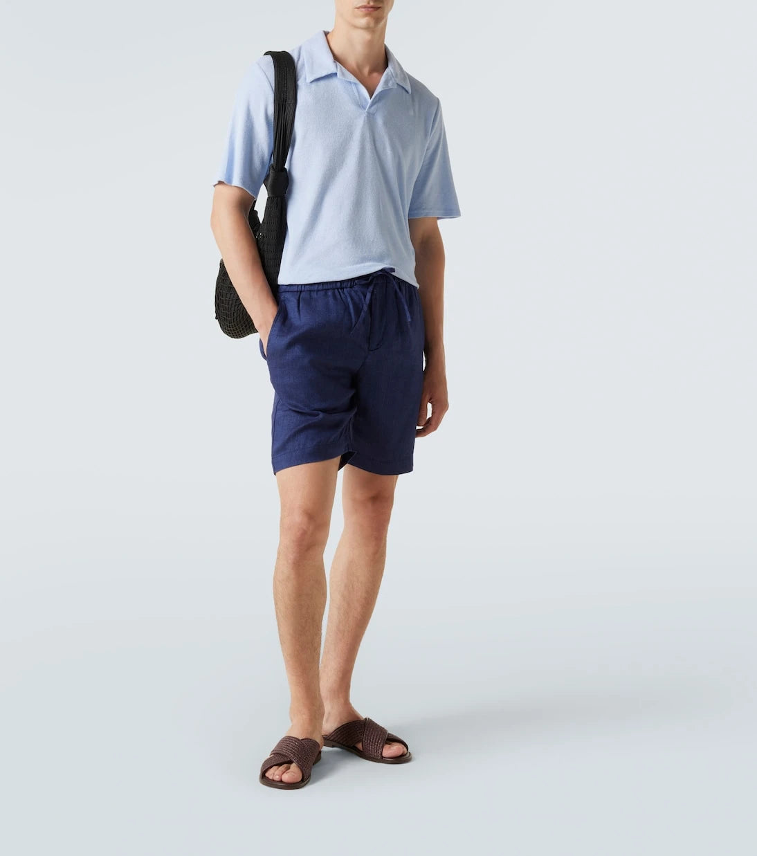 Frescobol Carioca - Faustino cotton-blend terry polo shirt