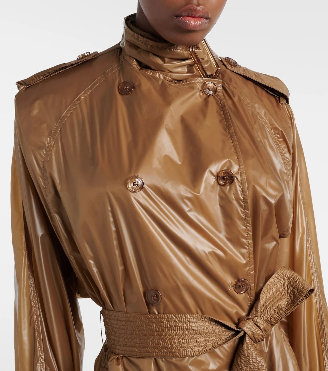 Saint Laurent - Kravat yakalı trençkot