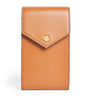Tan Leather Phone Pouch Cross-Body Bag