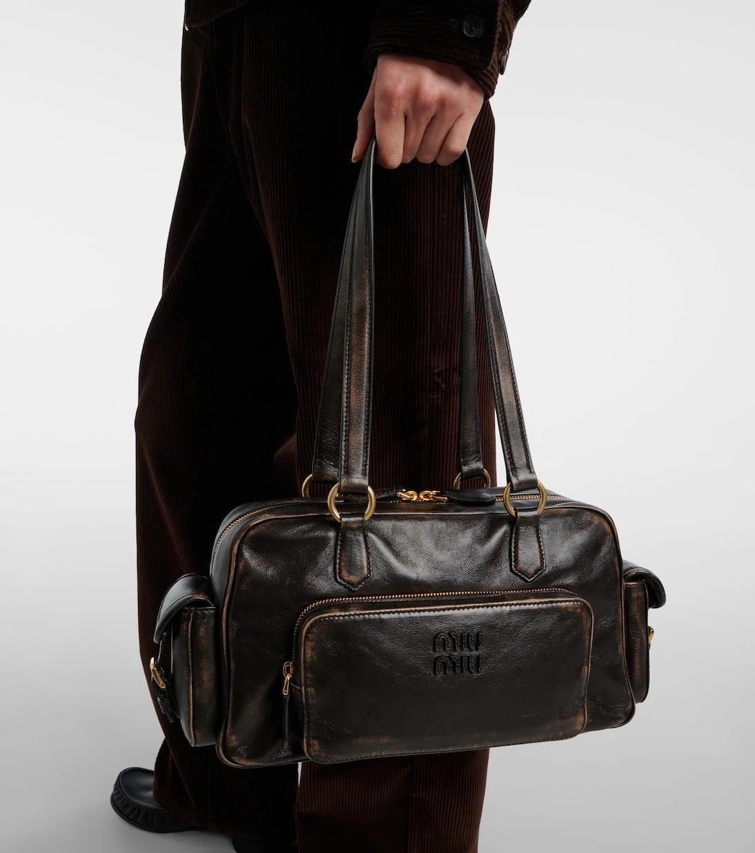 Miu Miu - Pocket leather shoulder bag