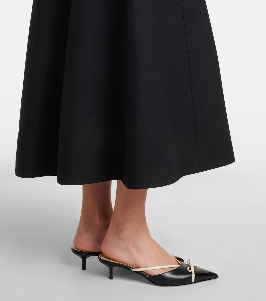 Valentino - VGold Crepe Couture midi skirt