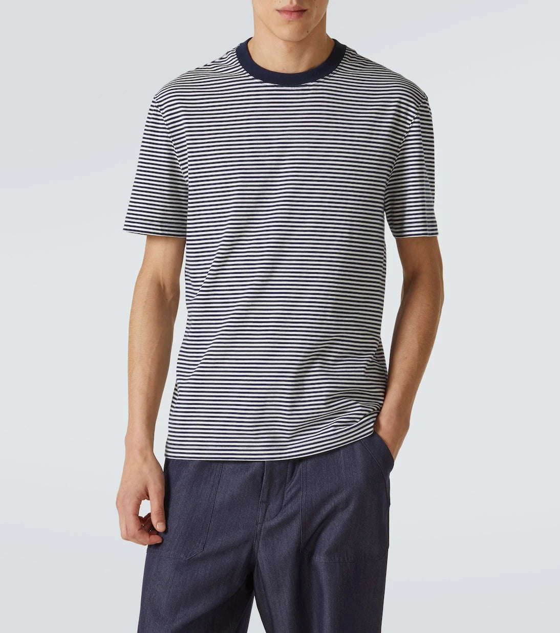 Brunello Cucinelli - Striped cotton jersey T-shirt