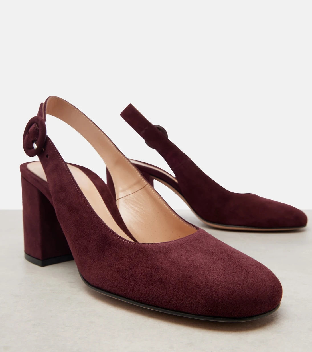 Gianvito Rossi - Joelle suede slingback pumps