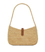 Saint Laurent Brown Le 5 à 7 Raffia Shoulder Bag
