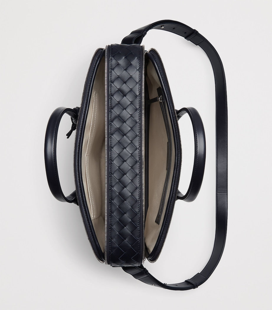 Leather Intrecciato Getaway Briefcase