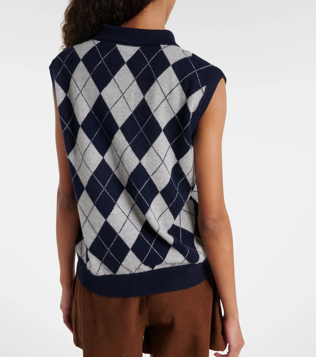 Lisa Yang - Riana argyle cashmere sweater vest