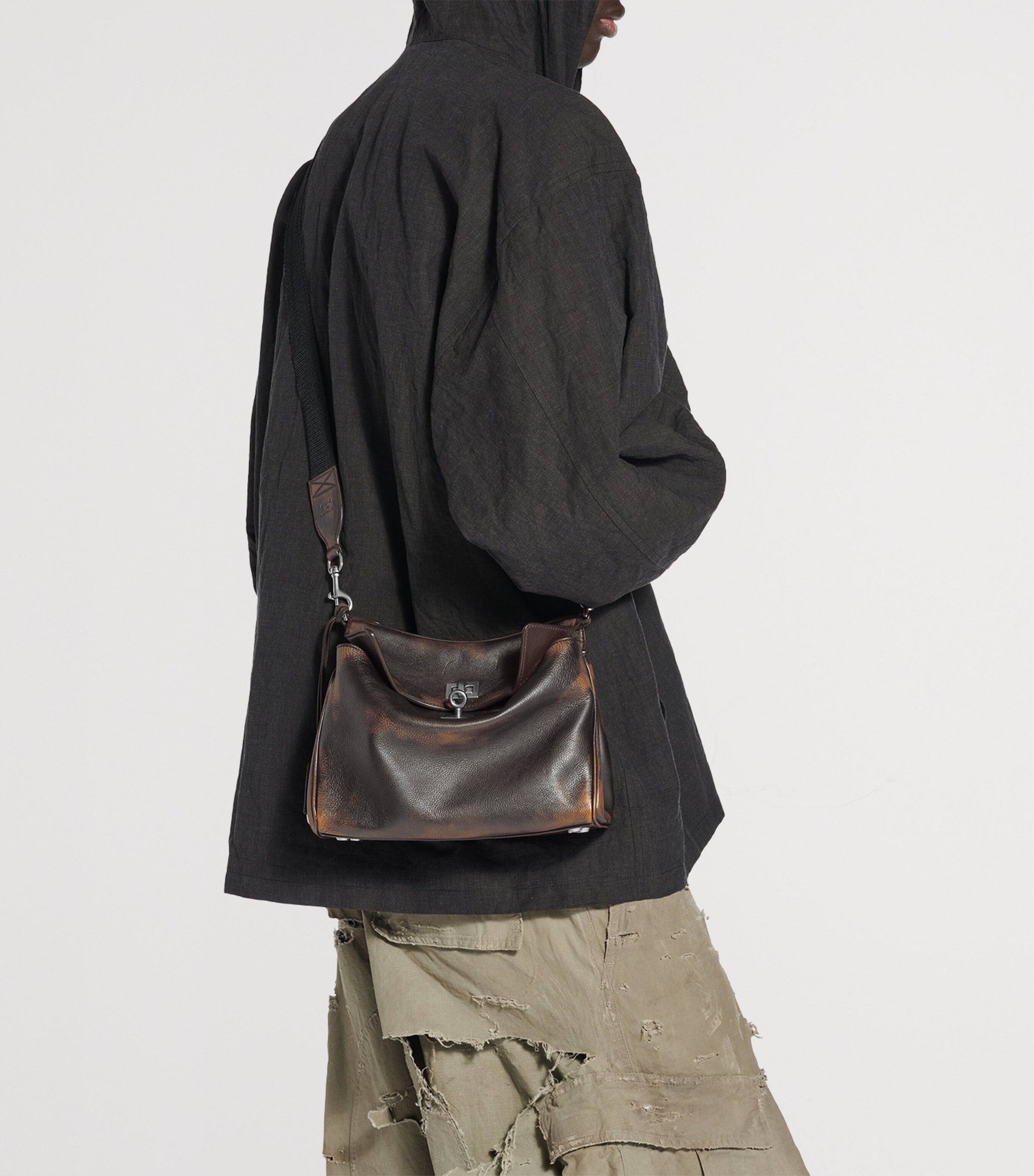 Balenciaga Beige Small Calfskin Rodeo Shoulder Bag