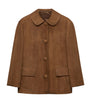 Prada Brown Suede Collared Jacket