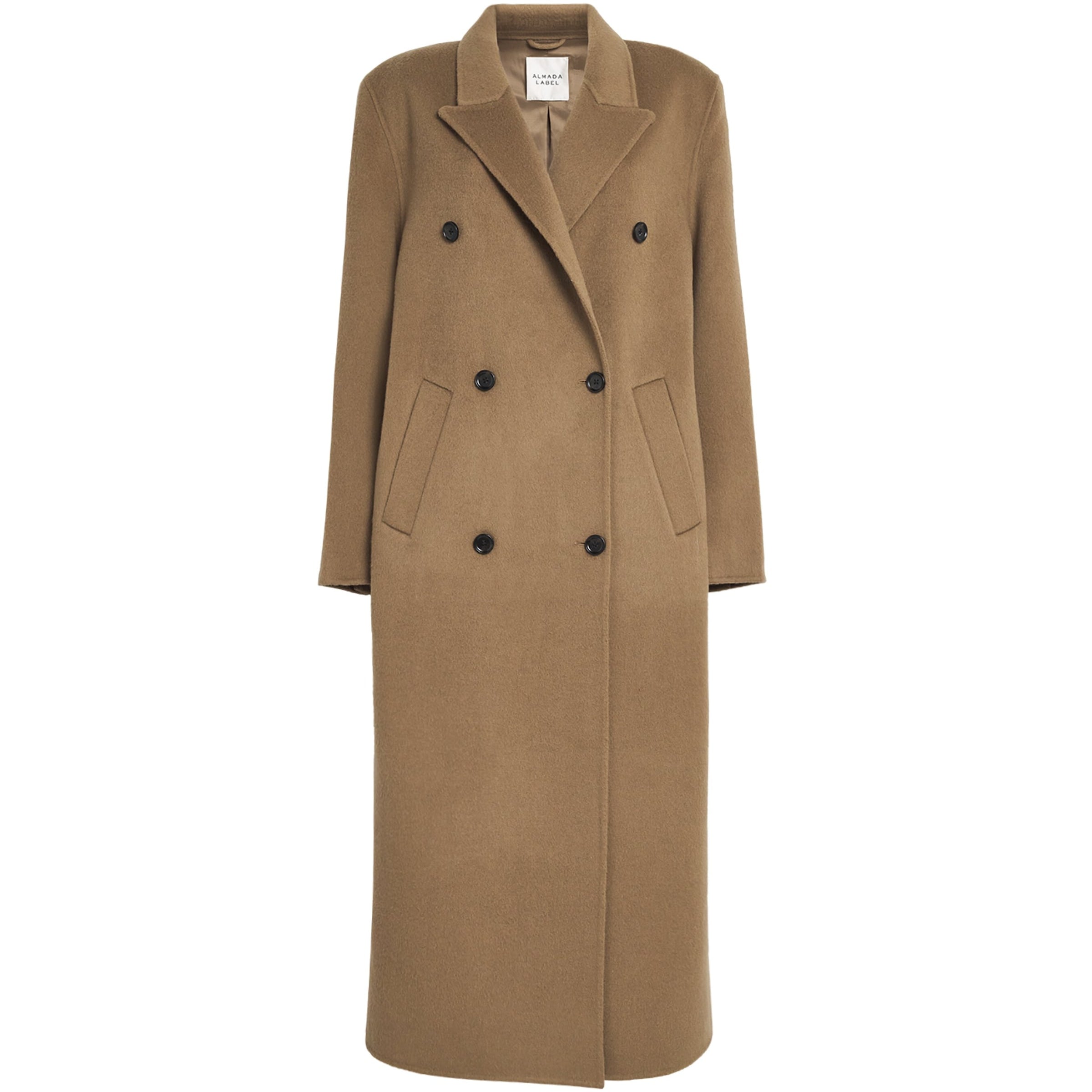 Beige Wool Double-Breasted Deja Coat
