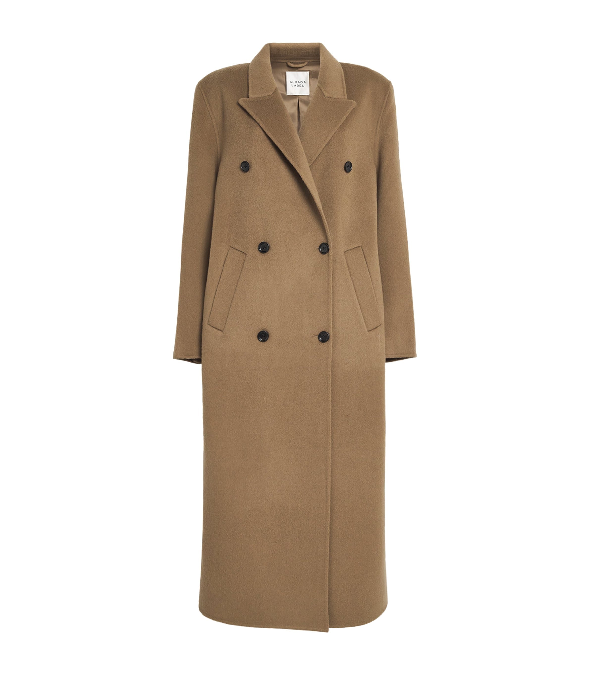 Beige Wool Double-Breasted Deja Coat