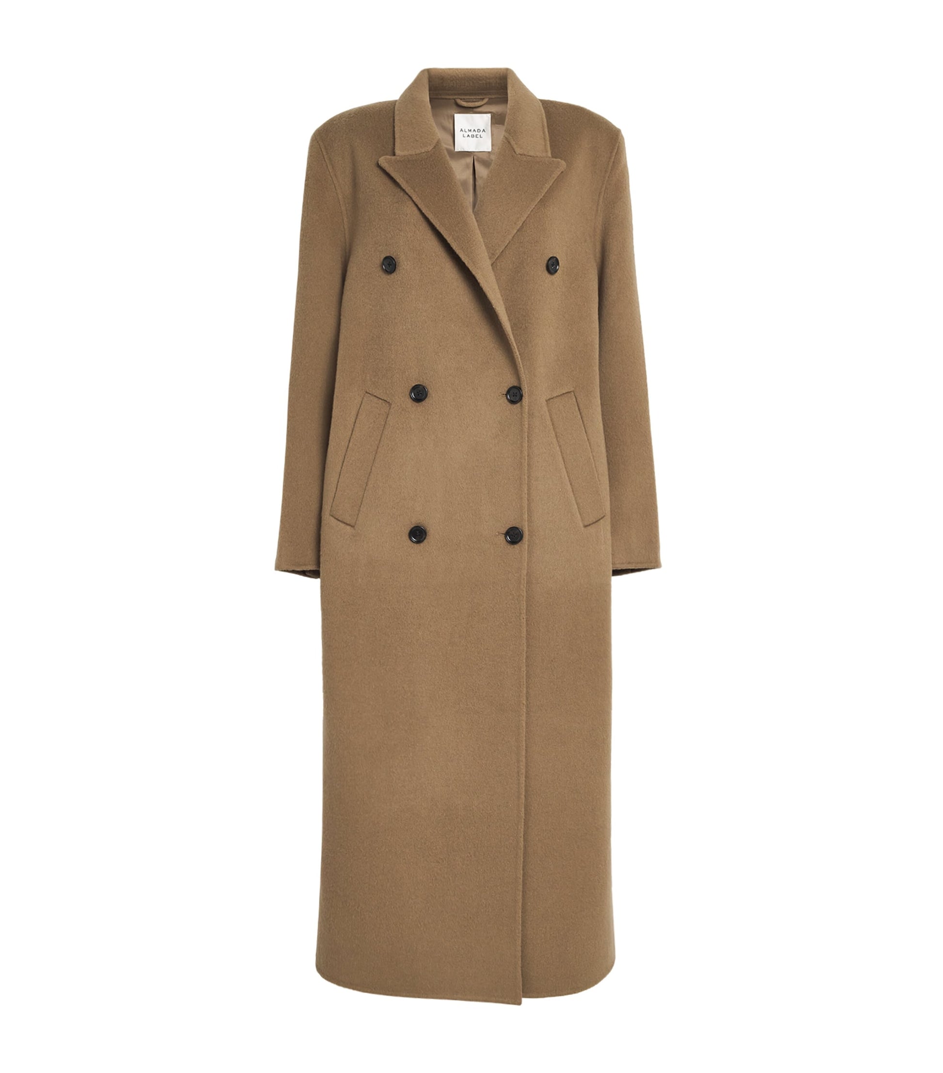 Beige Wool Double-Breasted Deja Coat
