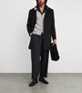 Emporio Armani Black Beaver Cashmere Overcoat