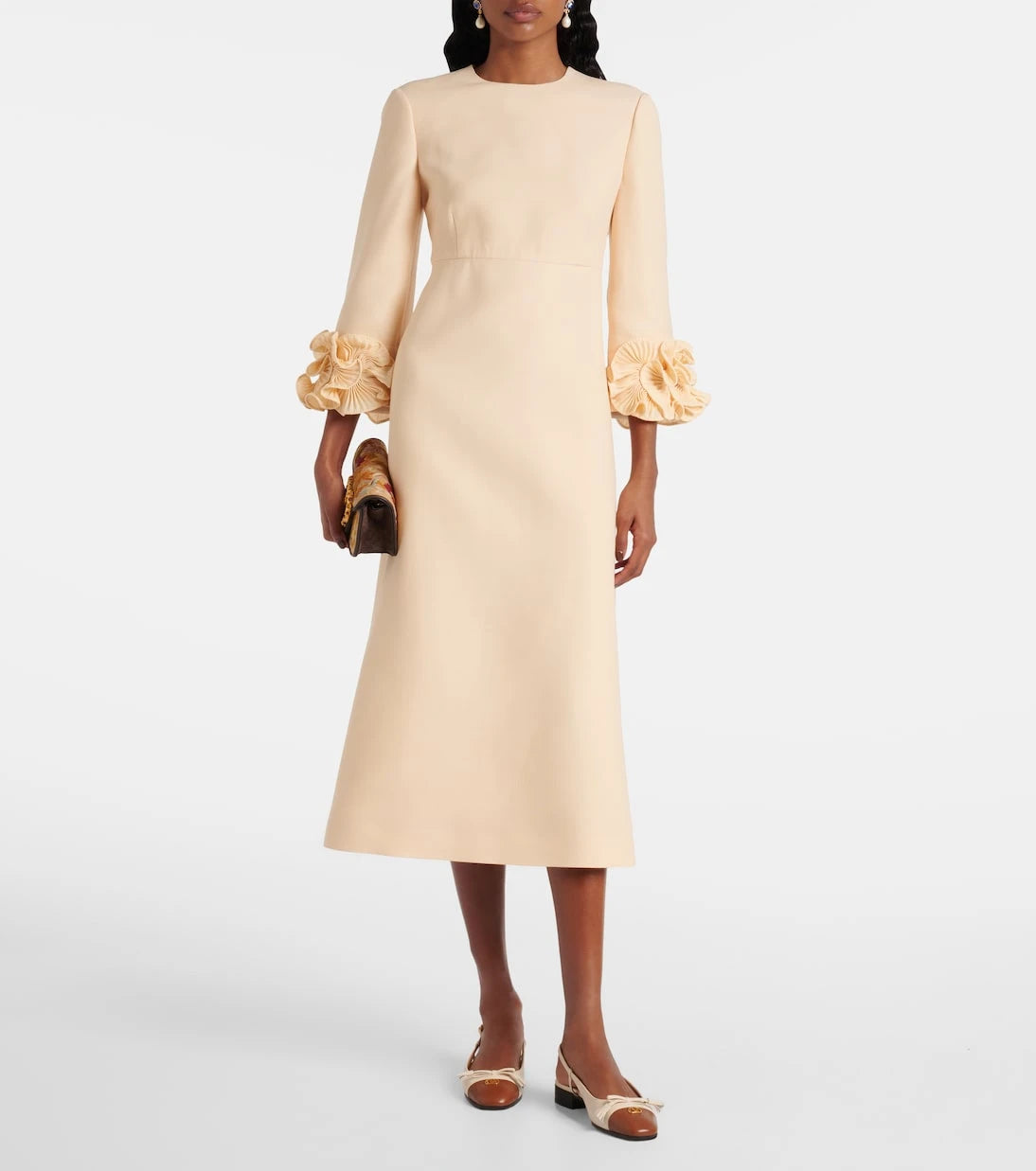 Valentino - Ruffled Crêpe Couture midi dress