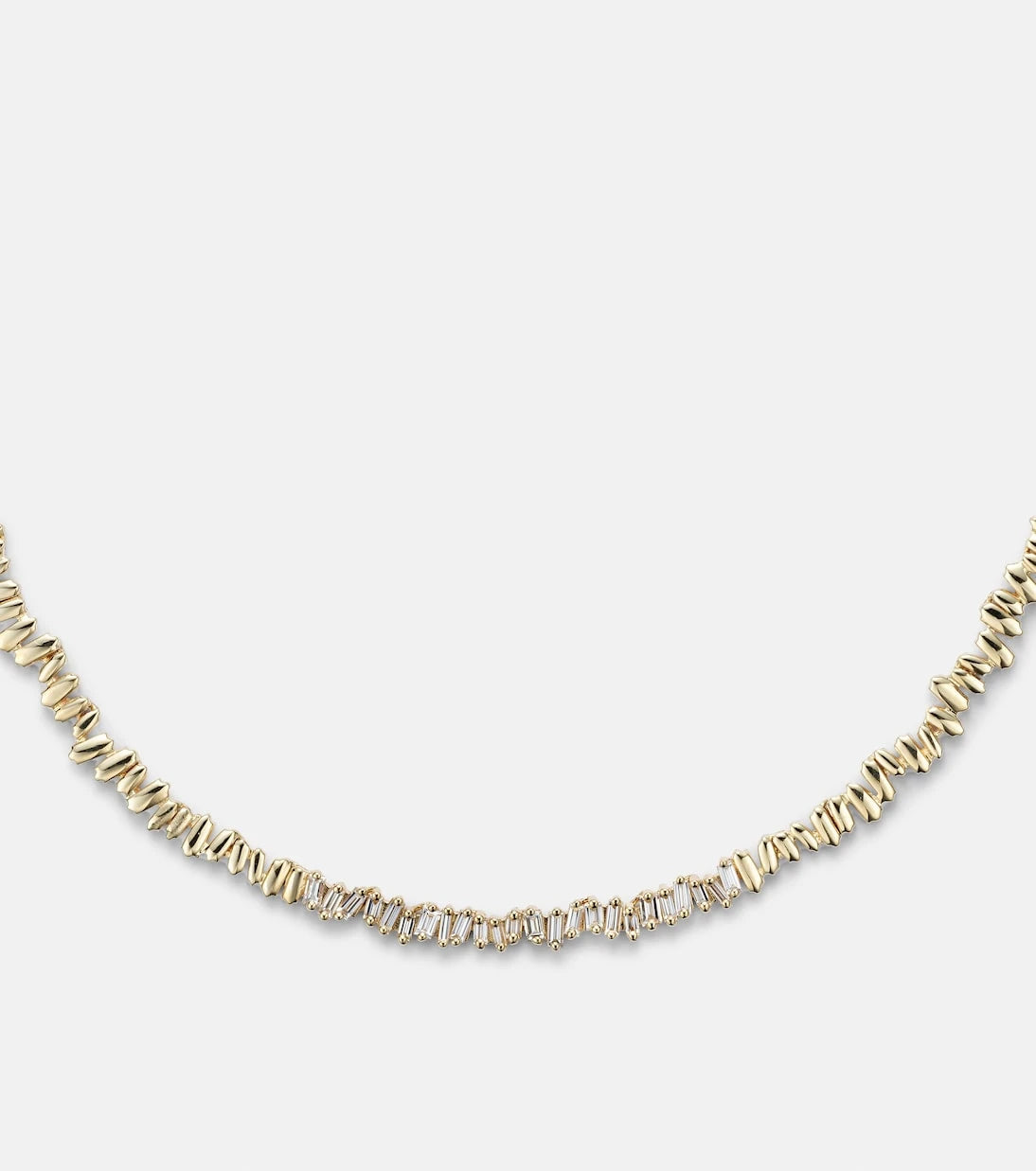 Suzanne Kalan - 18kt gold tennis necklace with diamonds