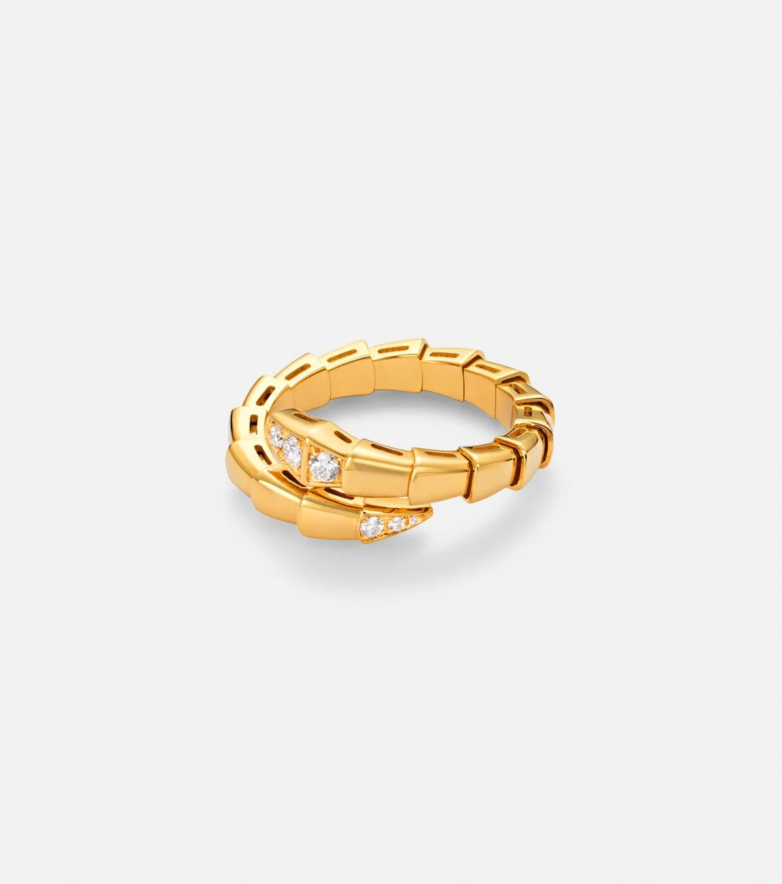 Bvlgari - Serpenti Viper 18kt gold ring with diamonds