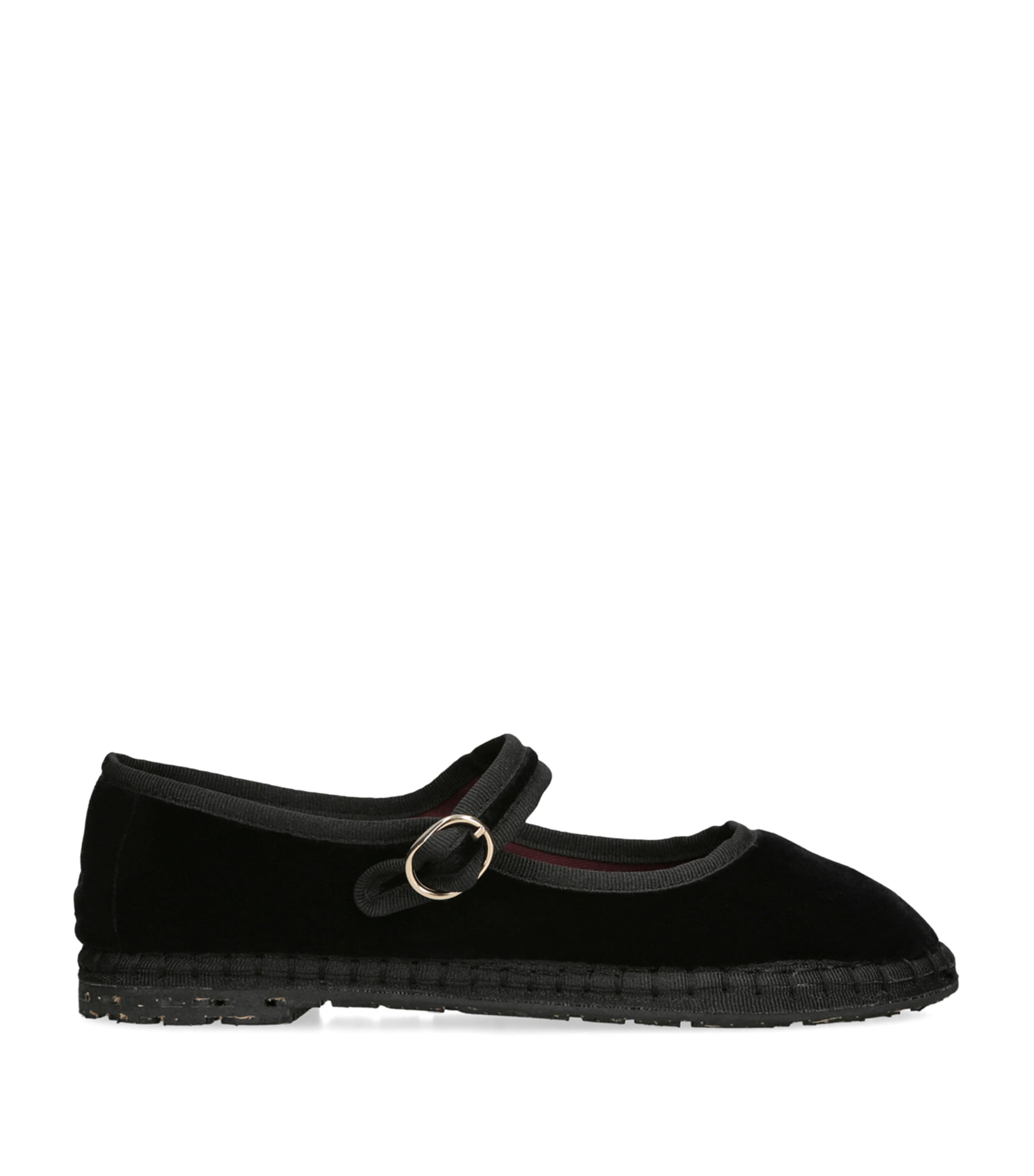 Flabelus Black Velvet Antonia Mary Janes