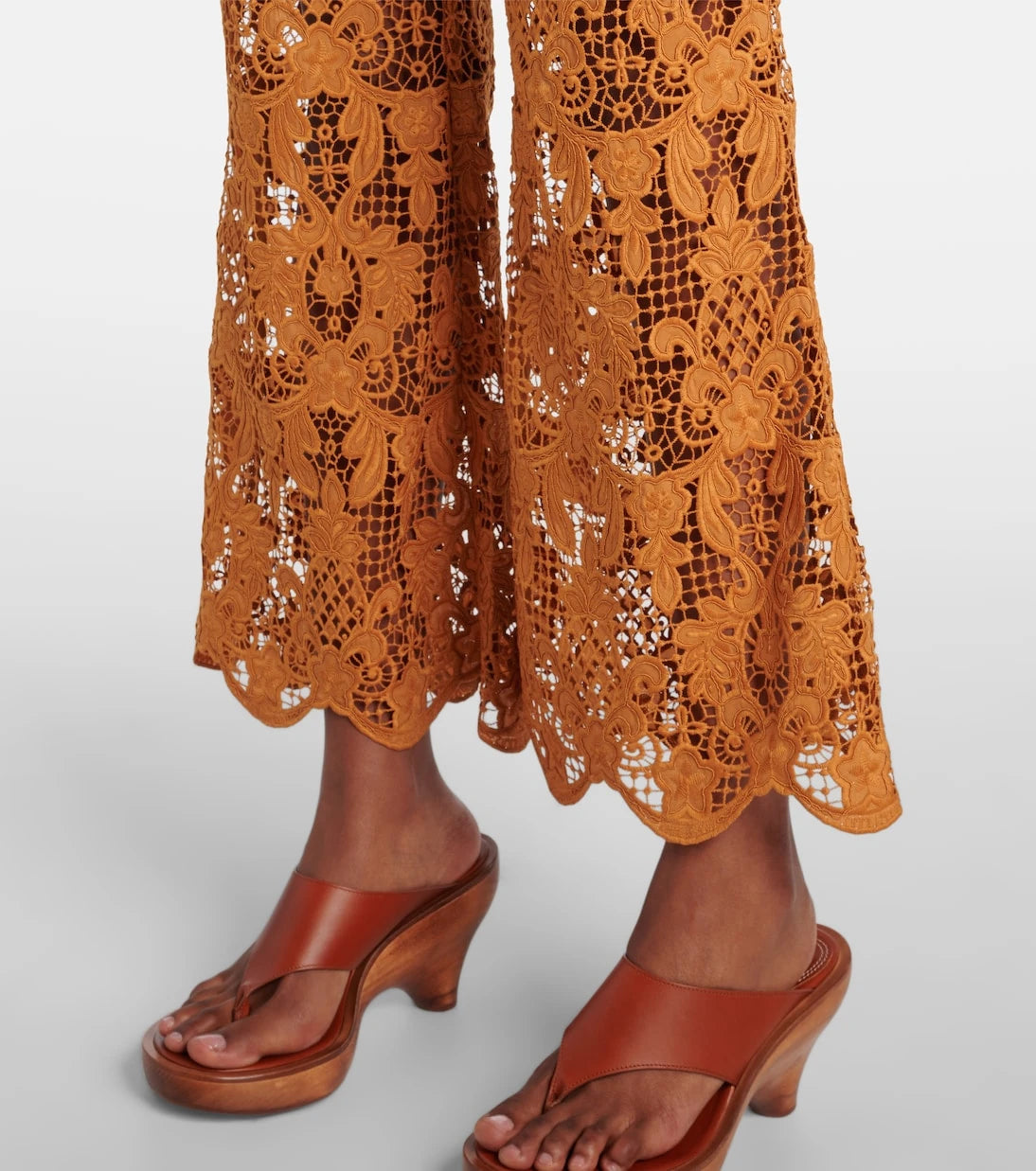 Zimmermann - Coco scalloped lace flared pants