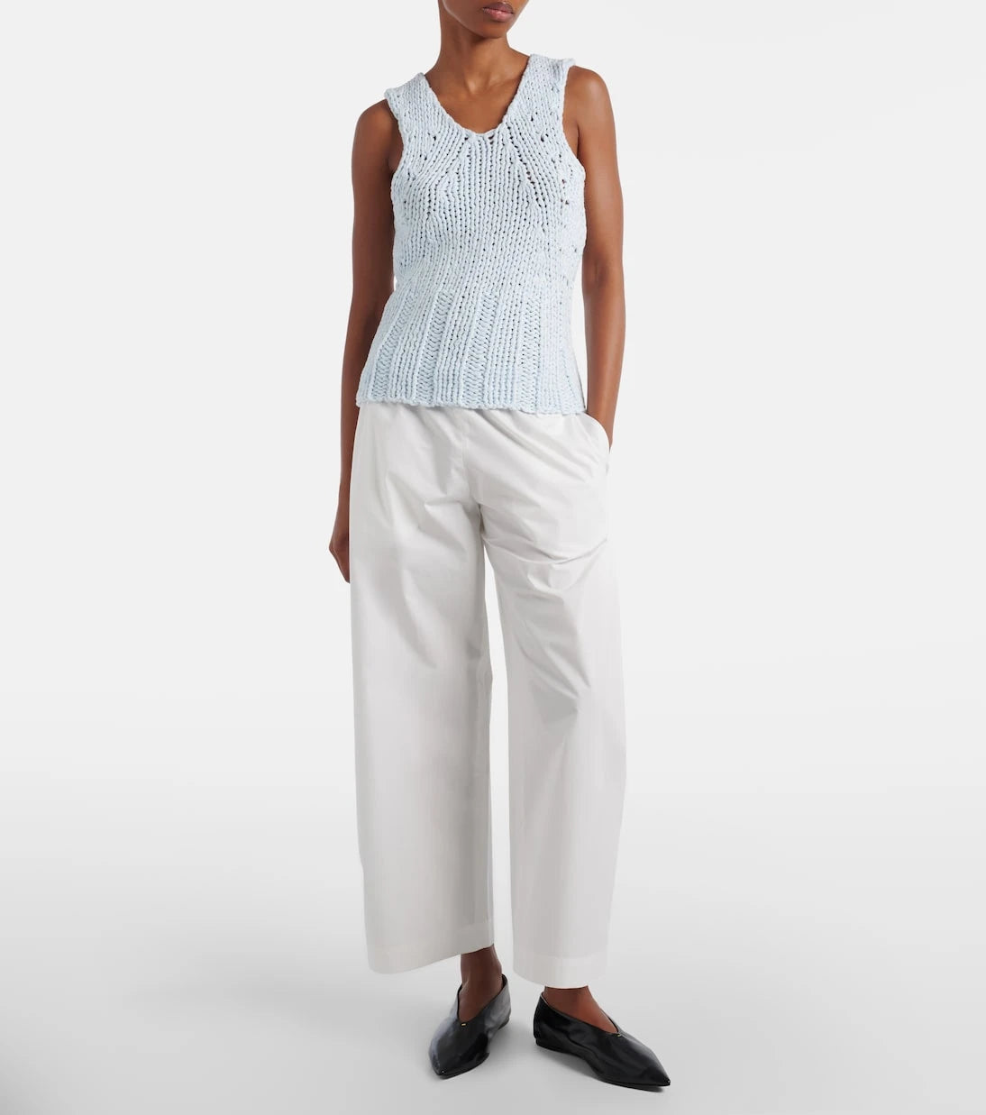 Khaite - Cassie knitted cotton top