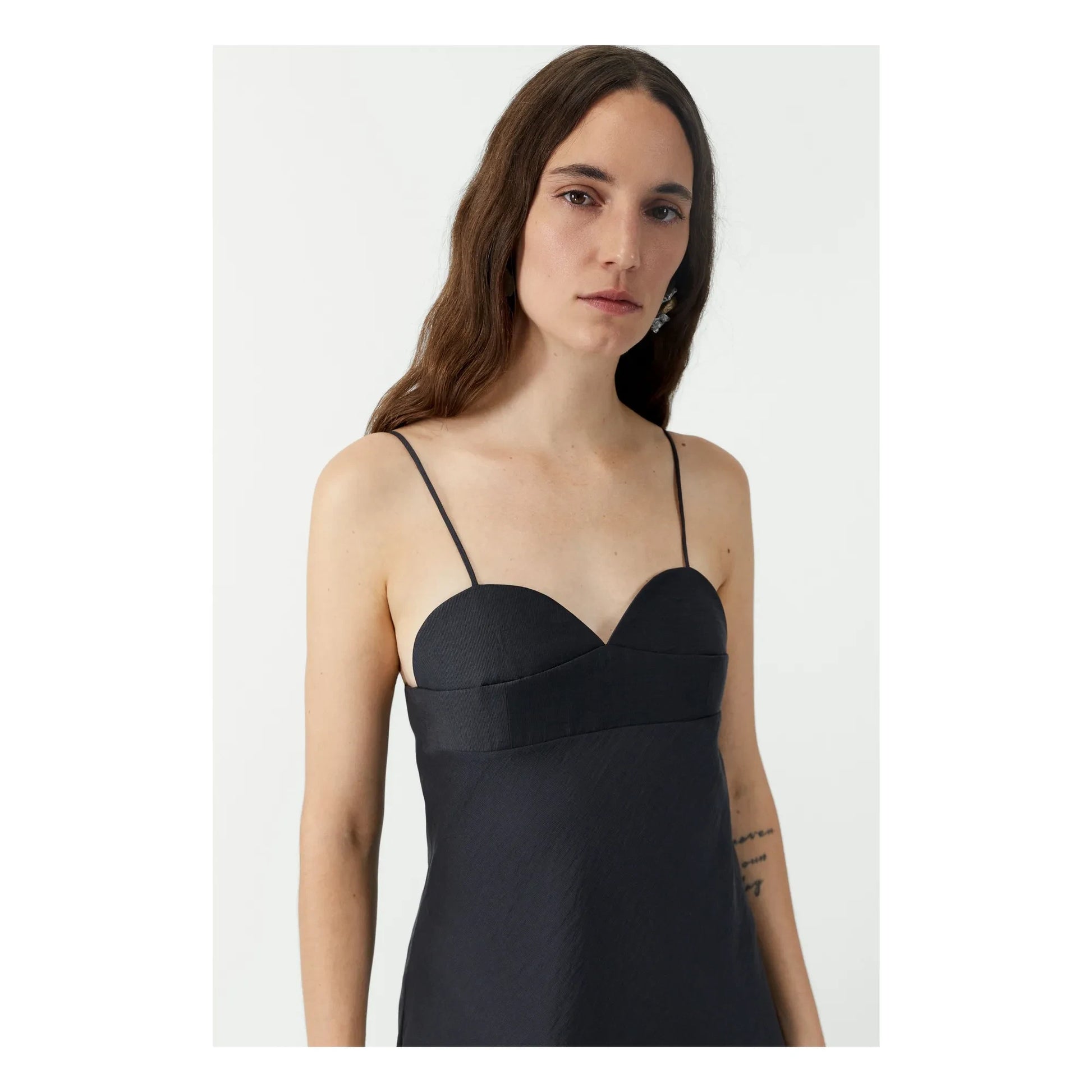 Cordera - Heart neckline dress | Black