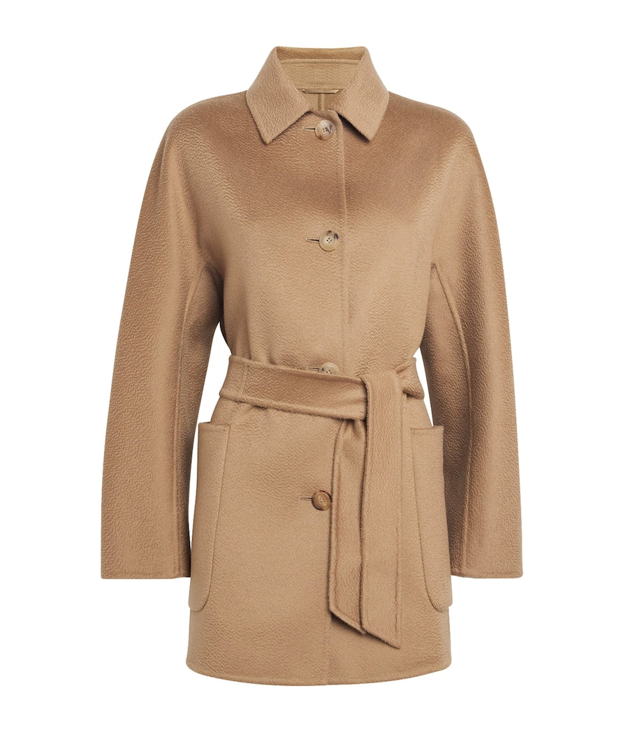 Beige Cashmere Lembi Short Coat