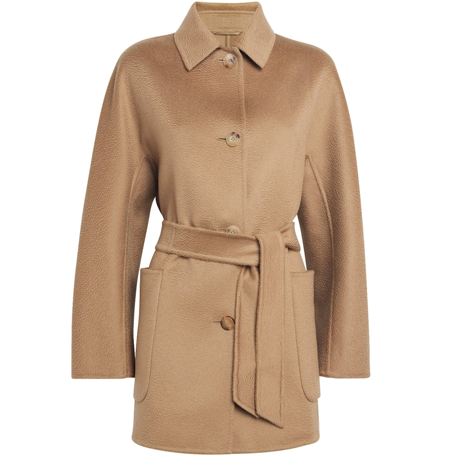 Beige Cashmere Lembi Short Coat