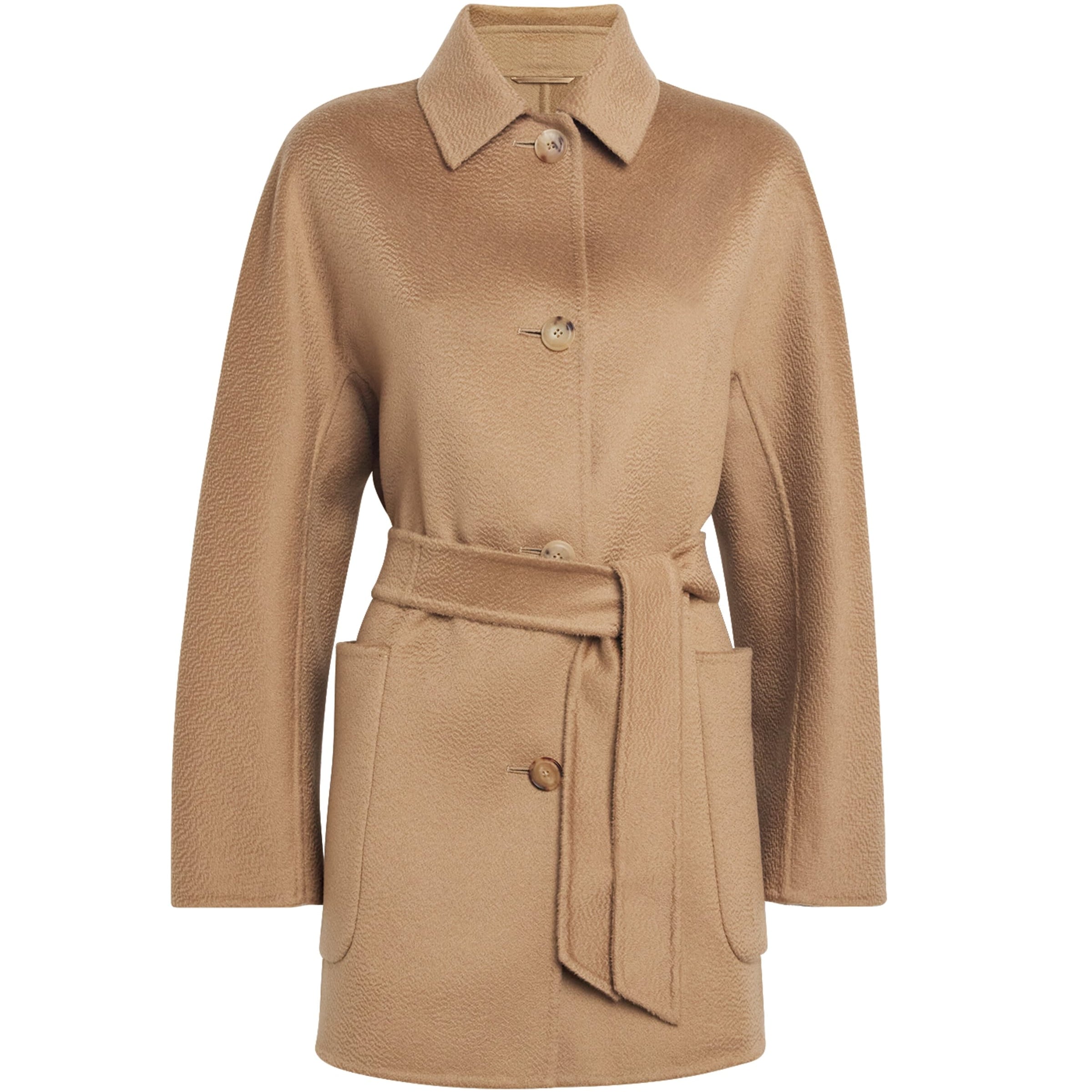 Beige Cashmere Lembi Short Coat