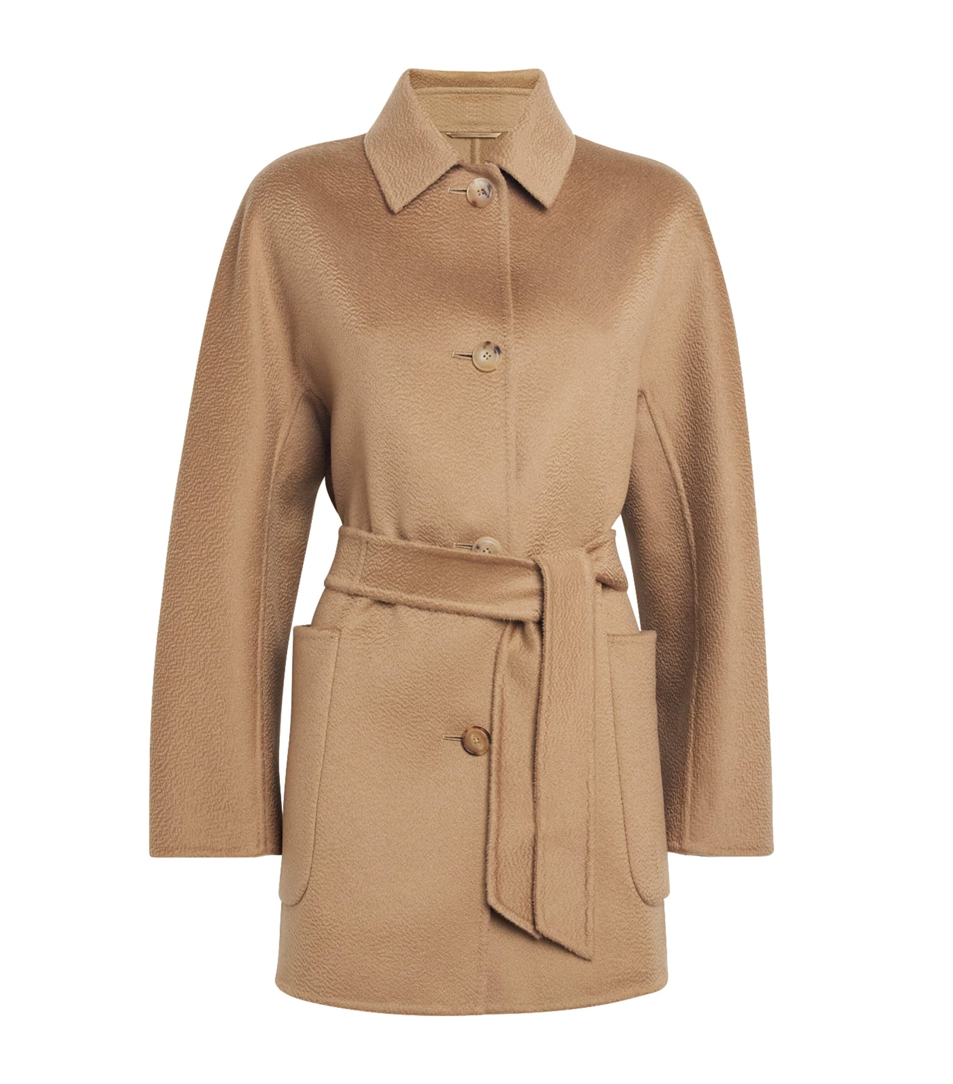 Beige Cashmere Lembi Short Coat