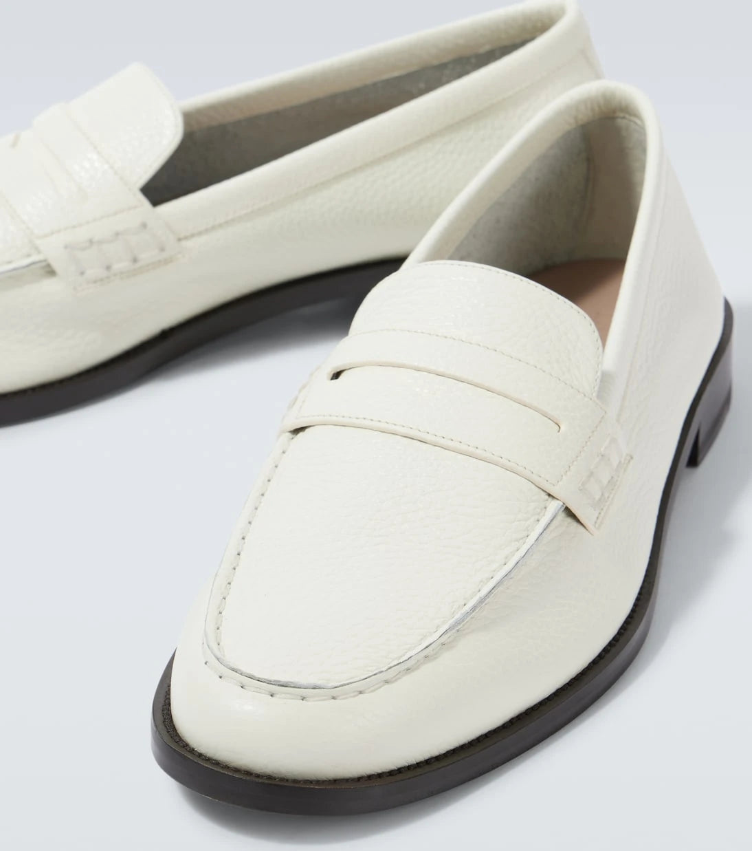 Manolo Blahnik - Perry leather penny loafers