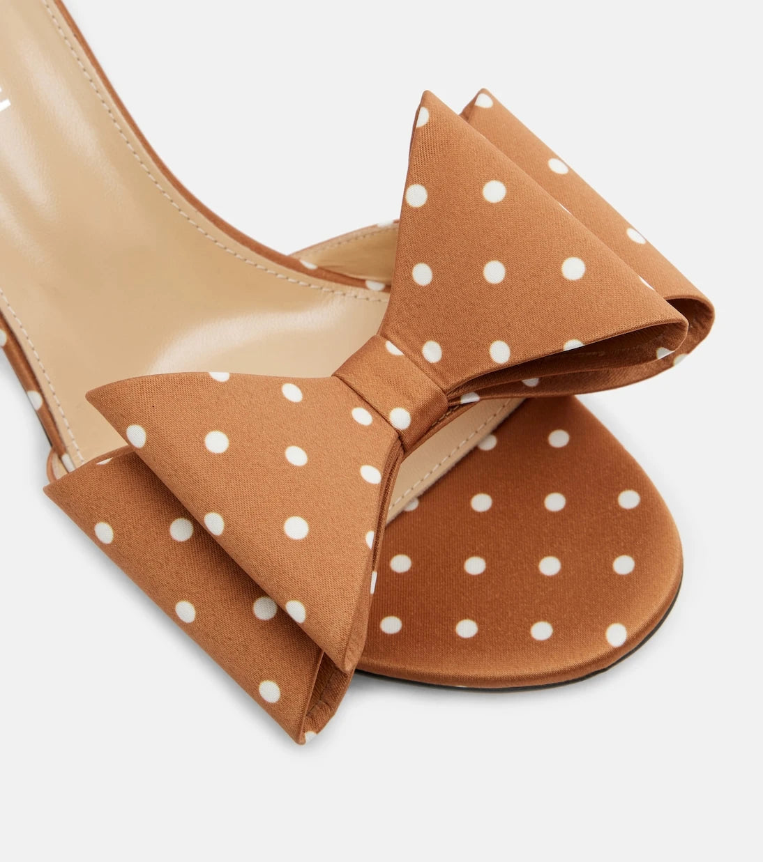 Mach & Mach - Le Cadeau 65 polka-dot satin mules