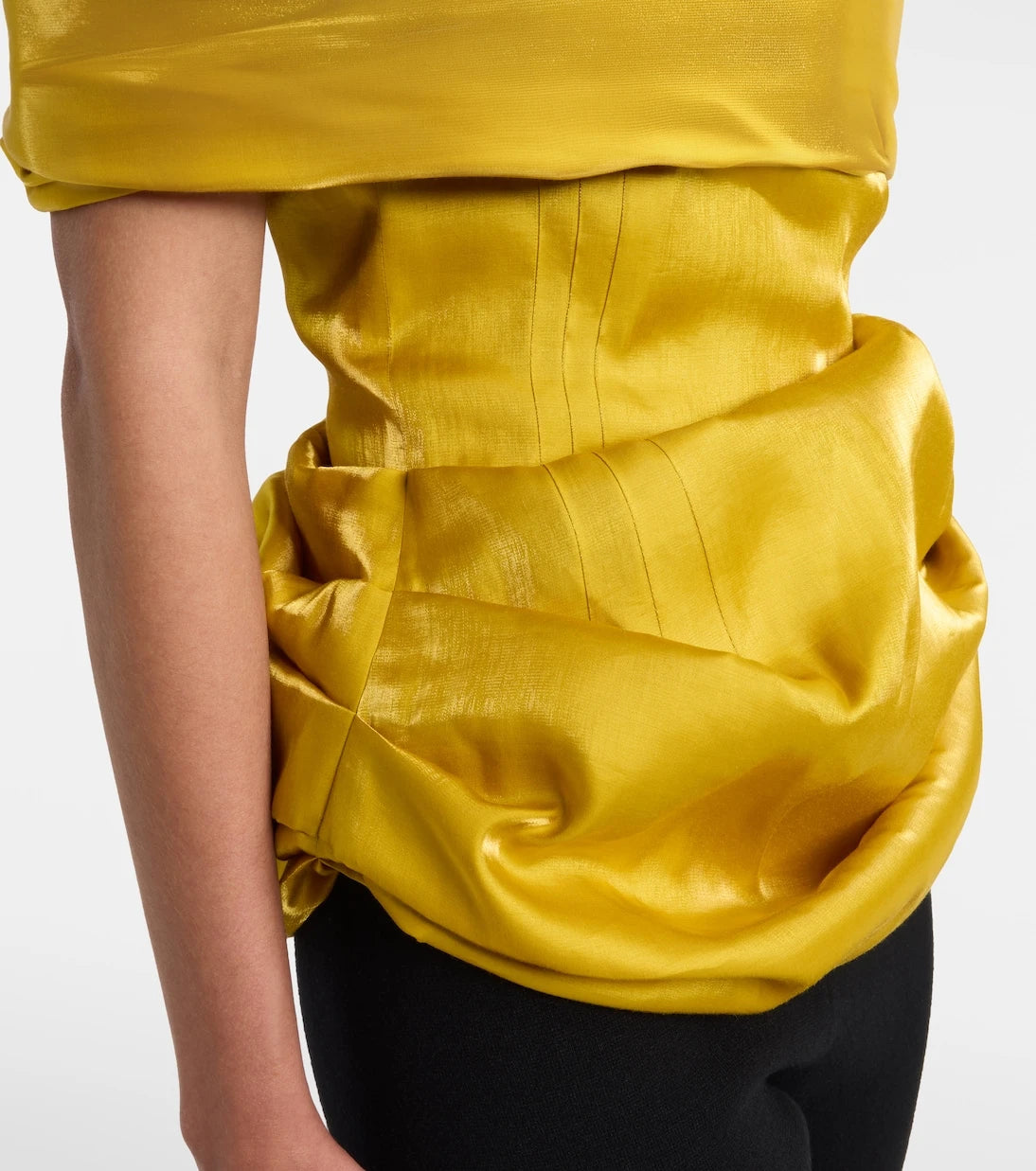 Magda Butrym - Draped off-shoulder satin top