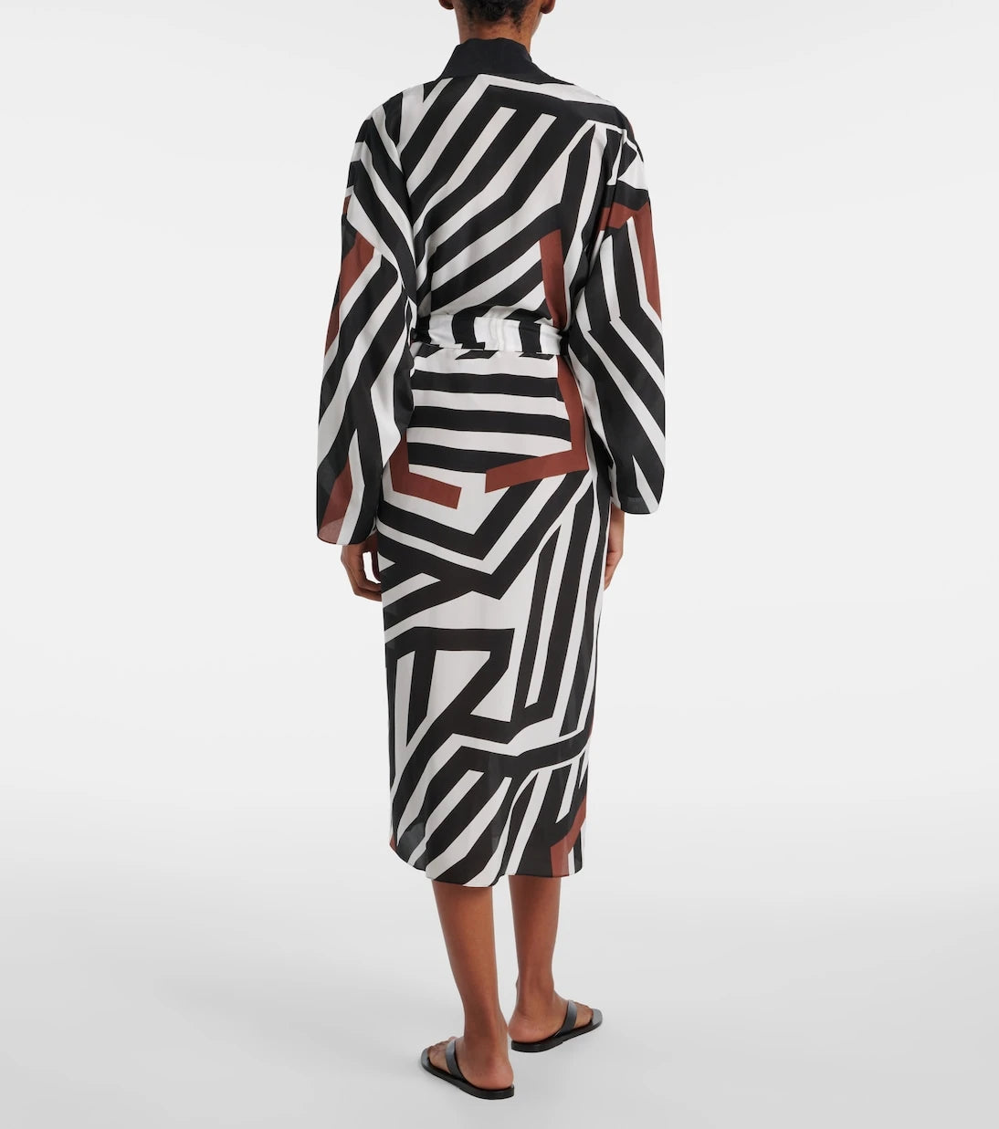 Max Mara - Ovatte striped beach cover-up