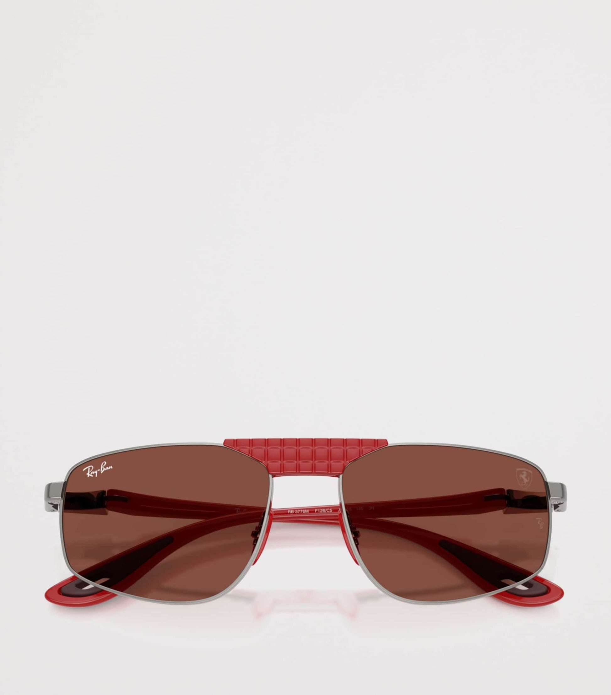 Ray-Ban Silver x Scuderia Ferrari RB3776M Irregular Sunglasses