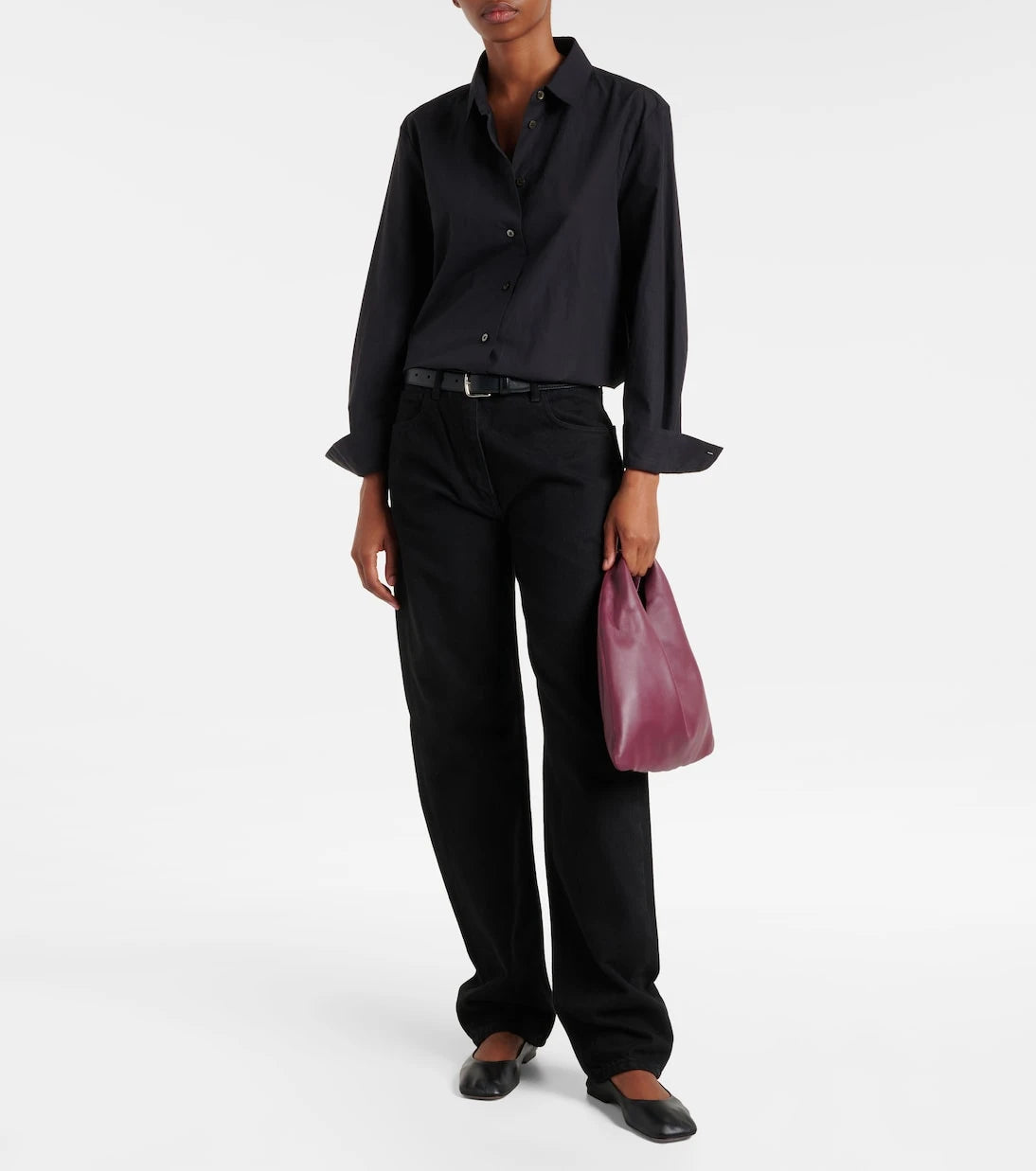The Row - Bindle Small leather tote bag