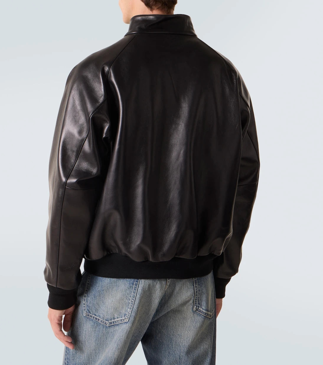 A.Presse - Leather bomber jacket