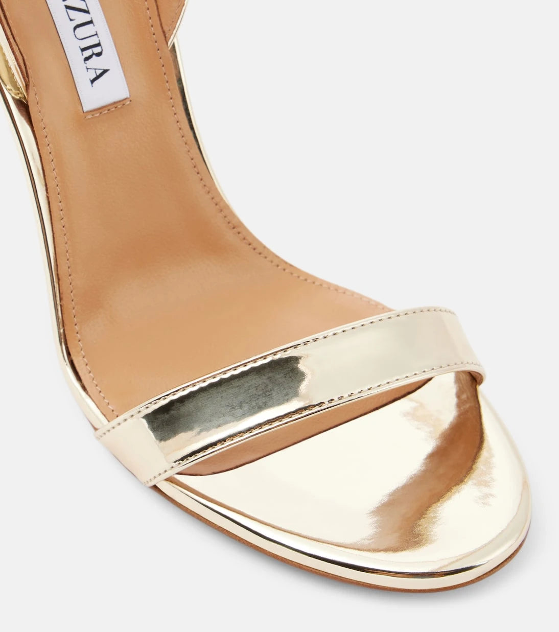 Aquazzura - So Nude 105 metallic leather sandals