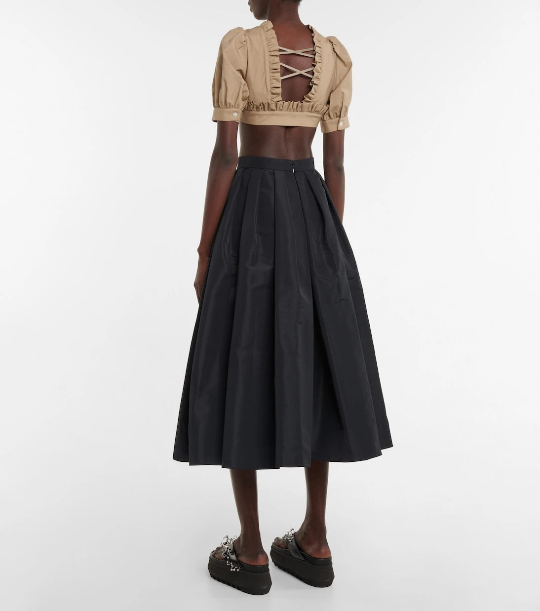 Noir Kei Ninomiya - Gathered cotton crop top