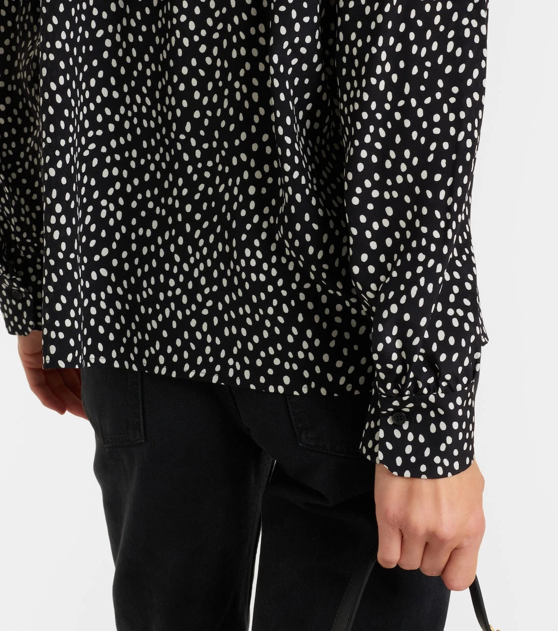 Nili Lotan - Janese bow-detail polka-dot silk blouse