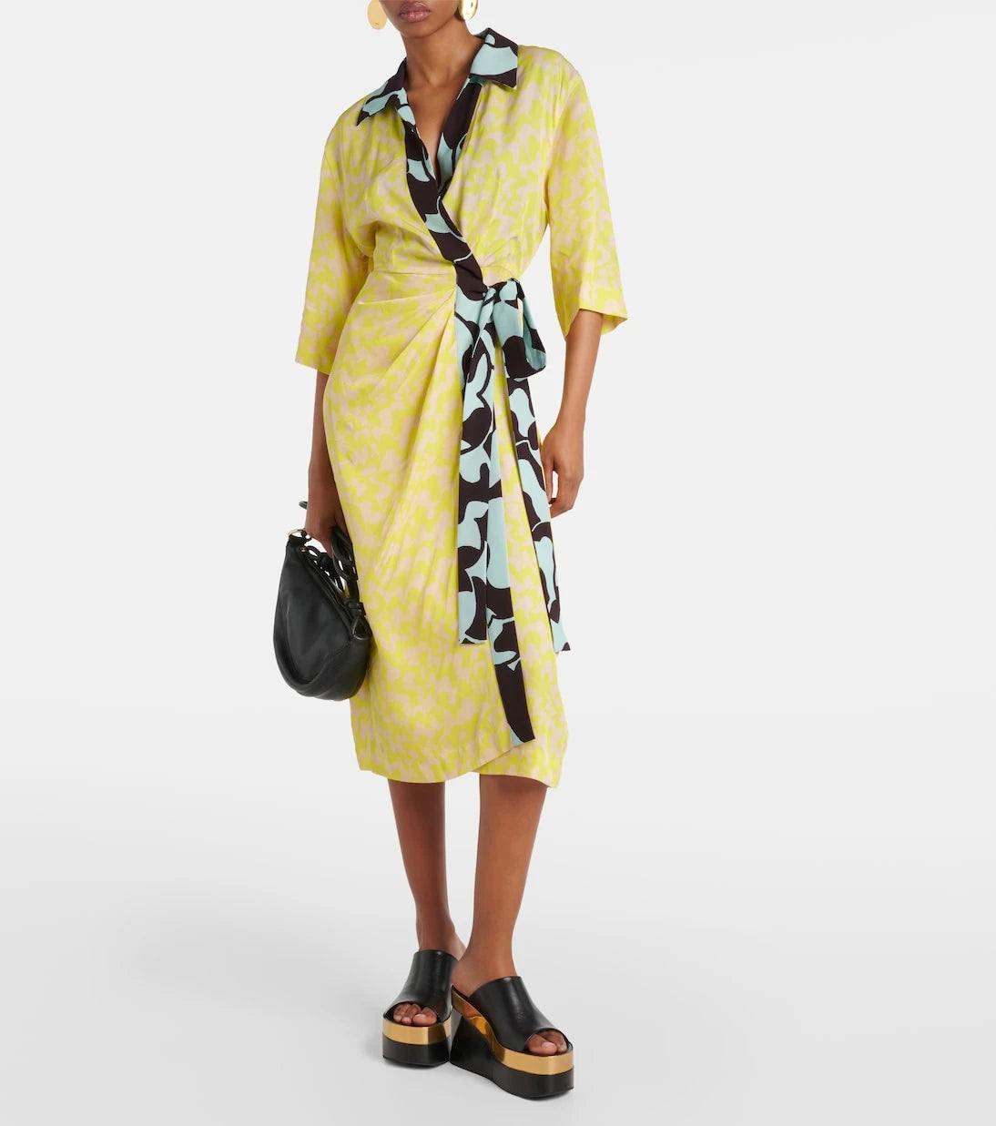 Dries Van Noten - Printed wrap midi dress