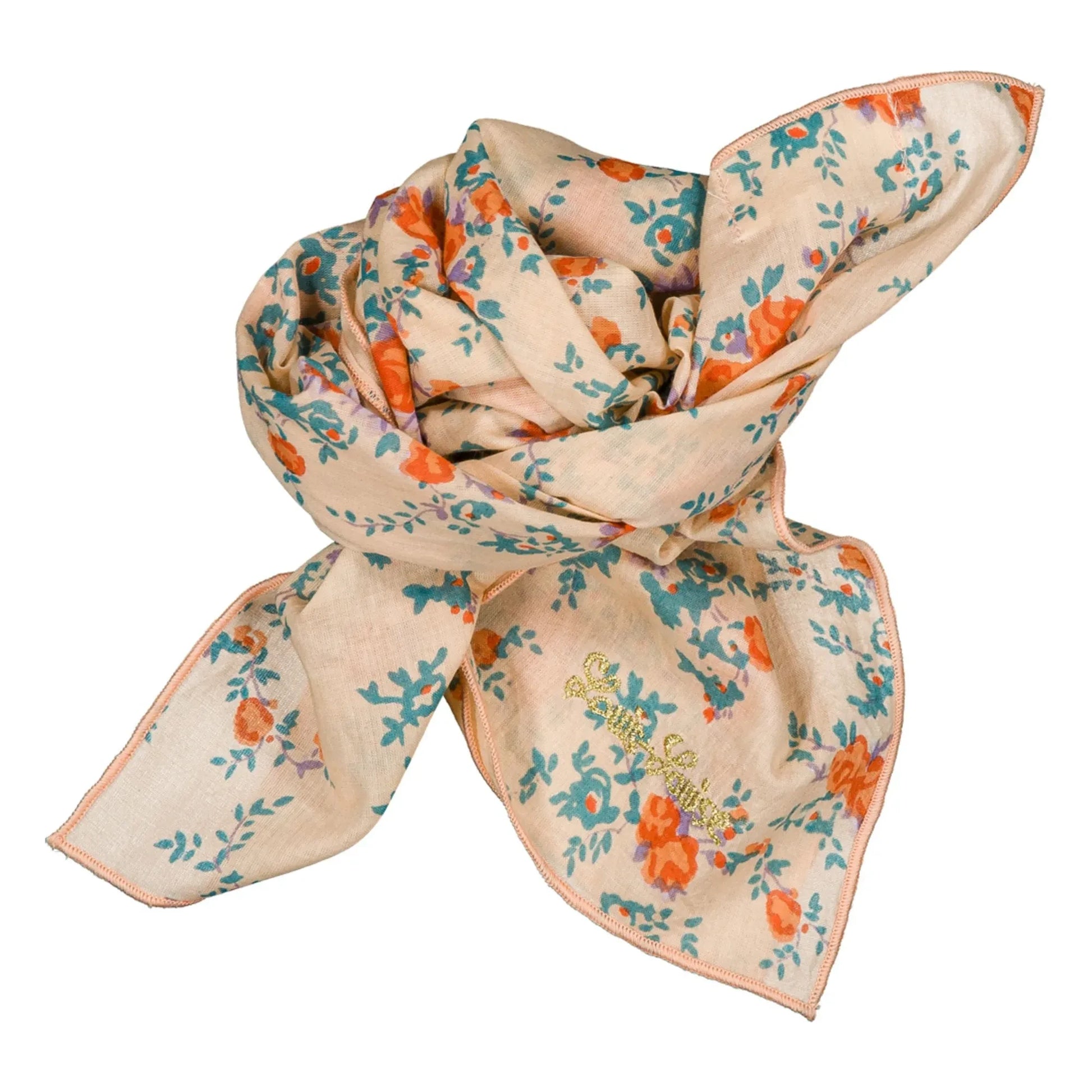 Louis Louise - Bouquets scarf | Beige pink
