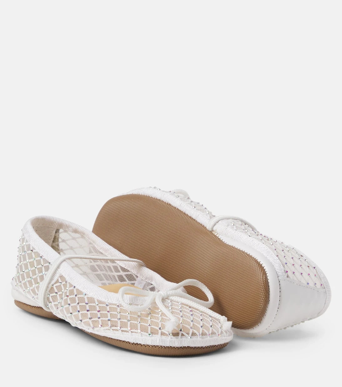 PèPè - Darlyn embellished mesh ballet flats