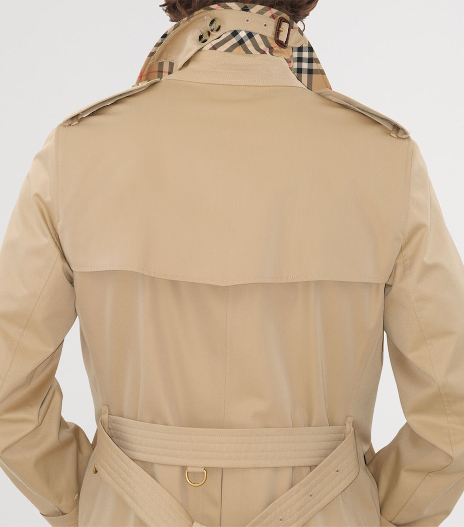 Burberry Beige Long Kensington Heritage Trench Coat