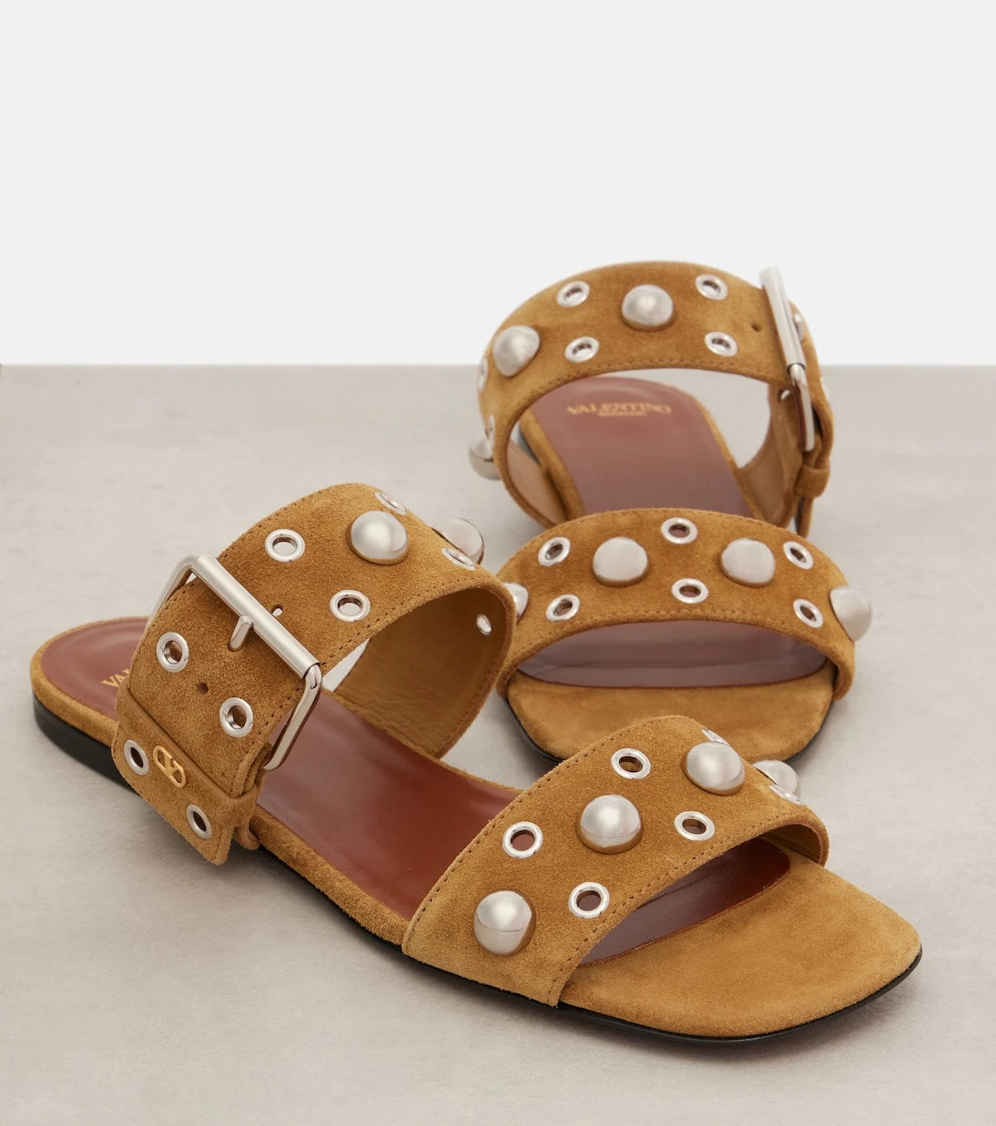 Valentino Garavani - Nellcôte studded suede sandals