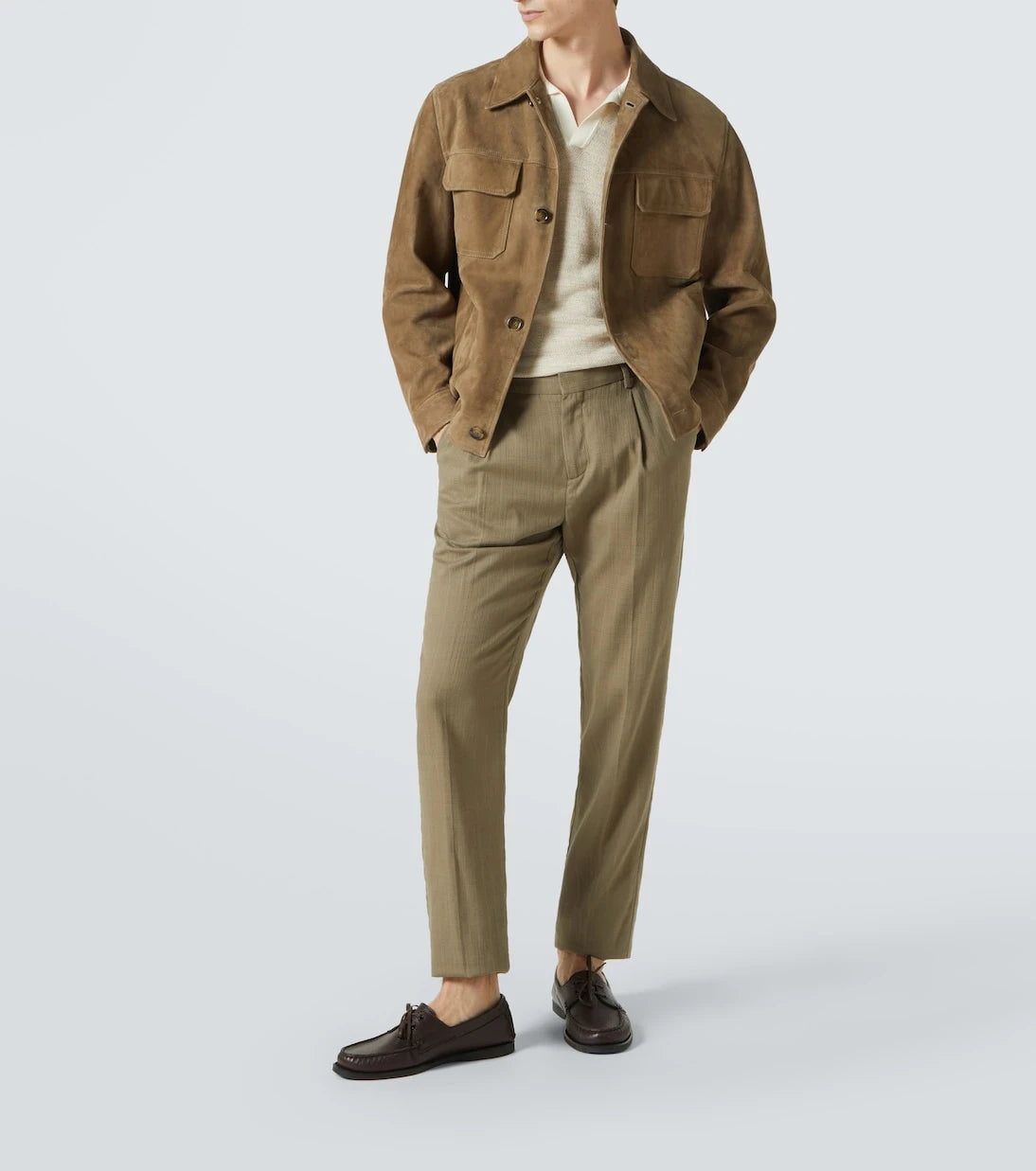 Thom Sweeney - قميص بولو من مزيج القطن