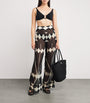 Johanna Ortiz Black Georgette Printed Rapsodia Trousers