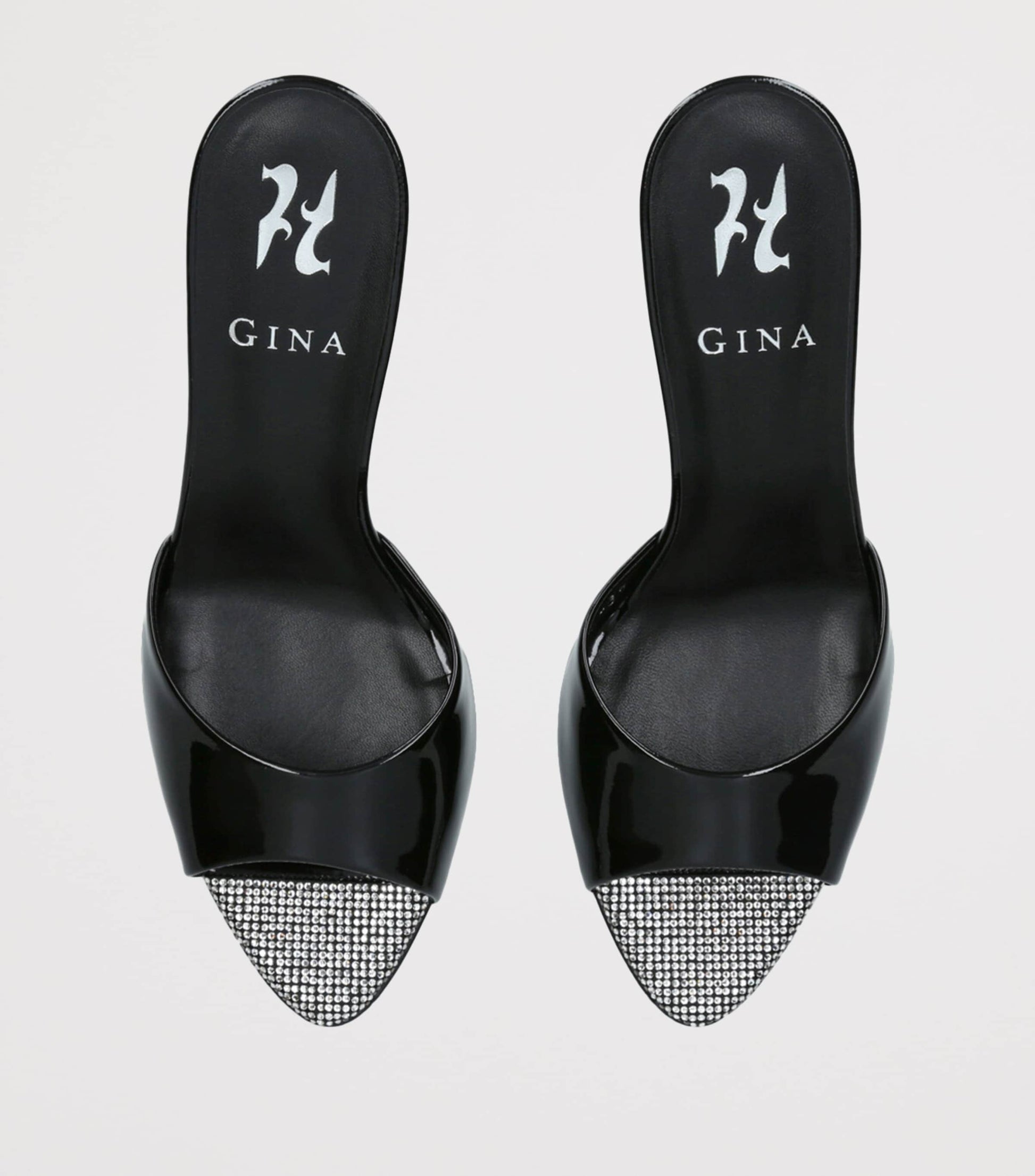 Black Leather Marmont Heeled Mules 85