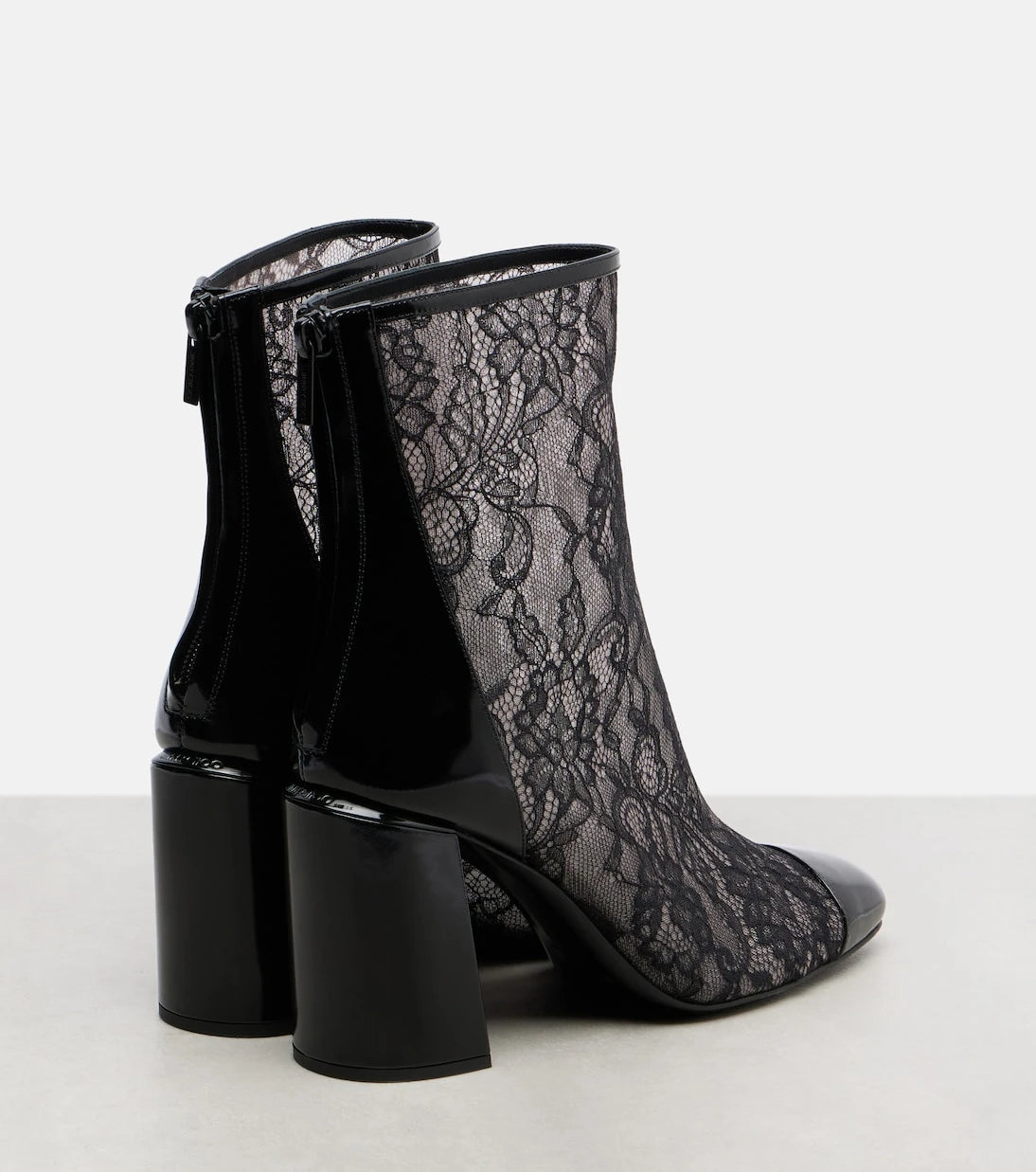 Jimmy Choo - Kisu 85 leather-trimmed lace ankle boots